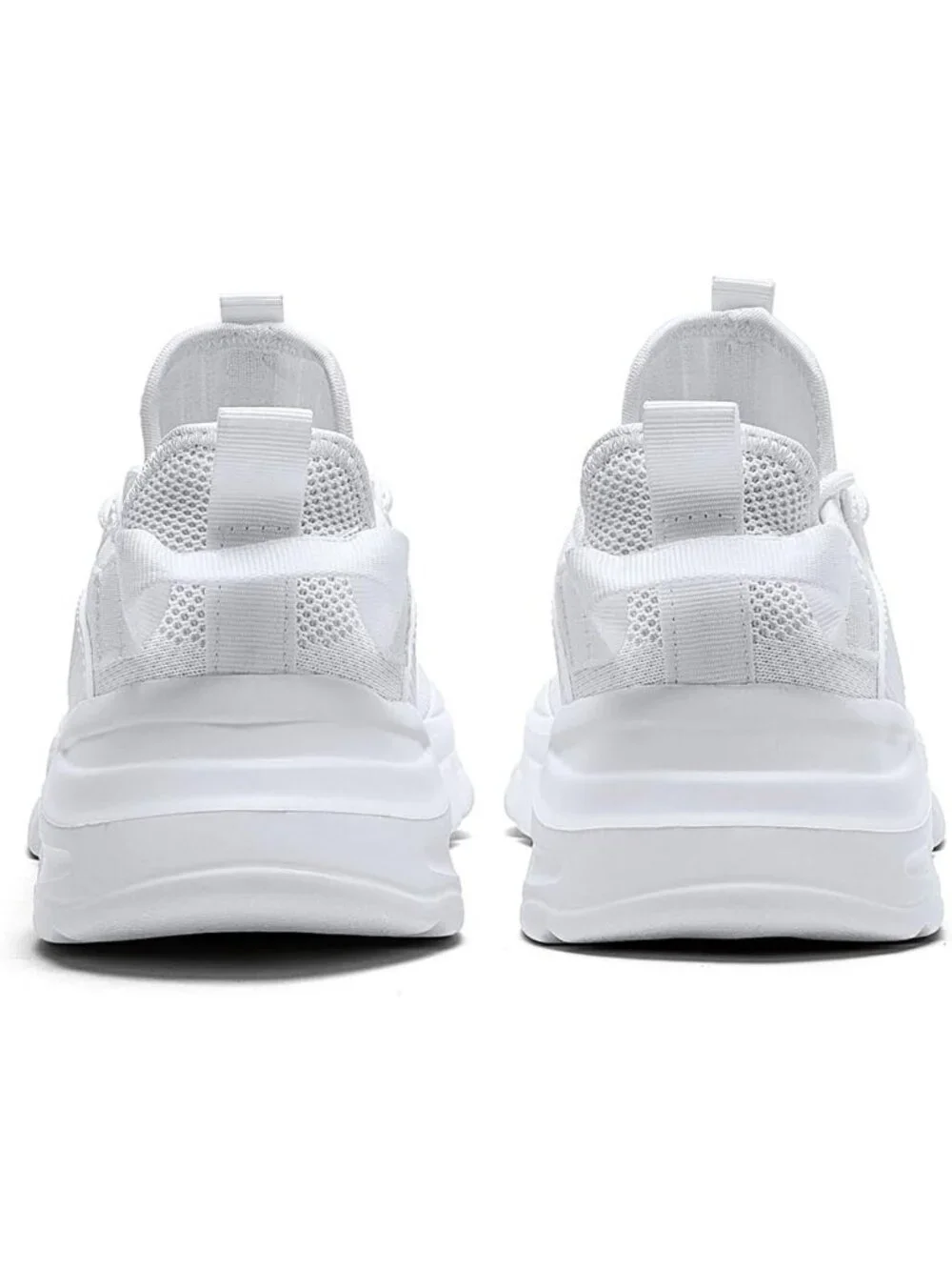 Men's White Slip on Walking Shoes Tennis Running Sneakers Lightweight Trainers